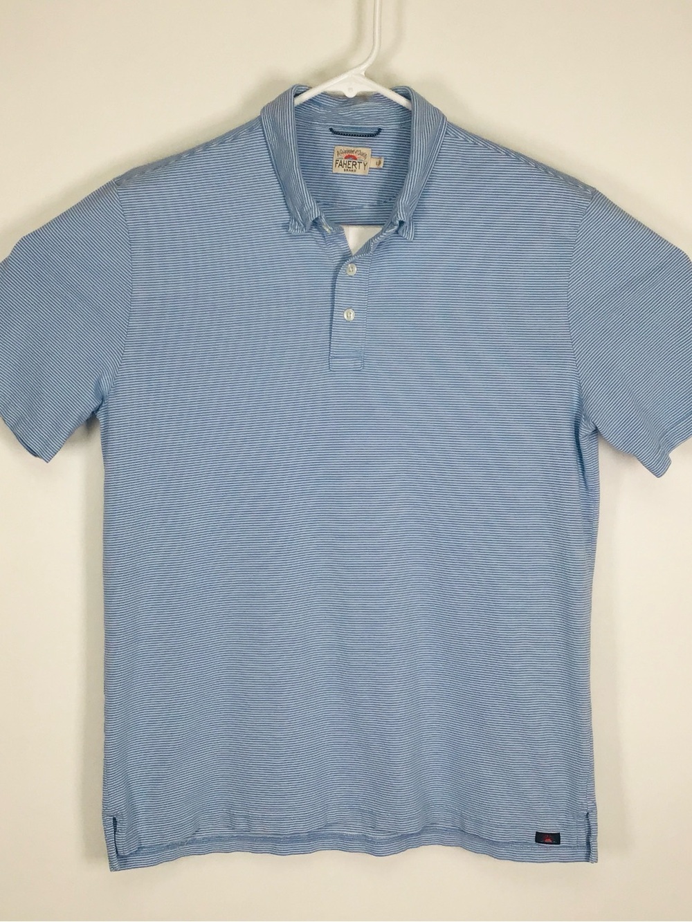 Faherty men’s short sleeve polo shirt large